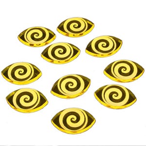 LITKO Cthulhu Focus Tokens | Transparent Yellow Markers for Arkham Horror Board Games | Eldritch Horror Mountains of Madness