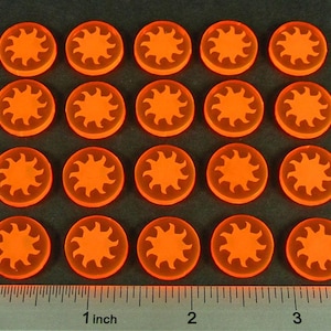 LITKO Sun Resource Tokens, Fluorescent Orange (20)