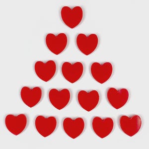 LITKO Heart Tokens | Red & Purple 3mm Acrylic Wound Markers | Health, Damage, Life Counter Indicator for RPGs, Board Games | 15 Count