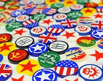 LITKO WWII Army Tokens | Faction & Unit Markers | Historical Wargame