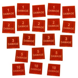 LITKO Damage Tokens | Ship Damage Counter Options | 1, 2, 3, 5, 10 Damage | Acrylic Numbered Multi-Pack | Compatible with Axis & Allies