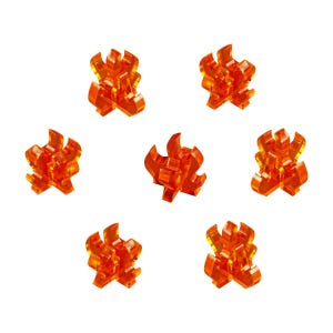 LITKO Flame Effect Markers | Fire, Magic, Plasma, Blaze, Hazard Tokens | Compatible with Miniature Wargames, Skirmish & RPG Terrain | DnD