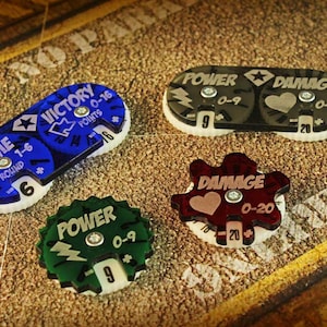 LITKO Crisis Protocol Dials | Damage, Power, Mission & Character Trackers | Compatible with MCP