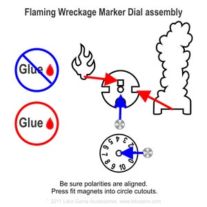 Litko Small Flaming Wreckage Markers (7 Stück) – 15 Mm Durchmesser, 30 Mm Hoch – Für Tabletop-Spiele Wie Warhammer, Pathfinder