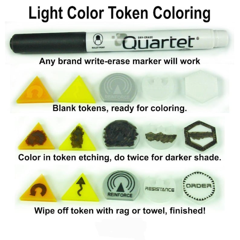 Tokens Game Color LITKO Custom Acrylic Game Tokens | 15 Shape Options Personalized Text ...