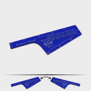 LITKO 5-Inch Combat Gauge | Compatible with WH40K 9th Edition | Acrylic Tool with Wound Chart for Close Combat & Engagement