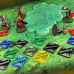 LITKO 4E Condition Tokens | 1-Inch Status Markers | Compatible with Dungeons & Dragons 4th Edition