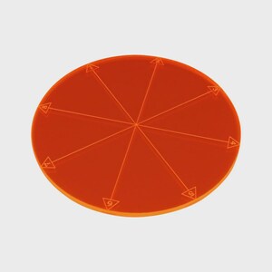LITKO Blast Template | Compatible with Dystopian Wars/Steampunk Wars | 4&quot; Fluorescent Orange Area Effect Tool for Miniatures Wargaming