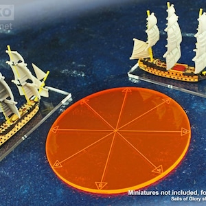 LITKO Blast Template Compatible with Steampunk Wars, Fluorescent Orange