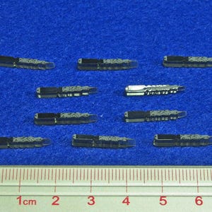 Mini Torpedo Tokens, Translucent Grey (10)