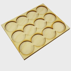 LITKO Rank Trays for 32mm Round Bases | 3x1 to 5x4 Formations |  Regiment Movement Tray | Tabletop Games | 20mm Circle Bases | WH40K | AoS
