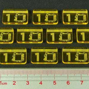 LITKO Net Hacker Credit Tokens | Compatible with Android: Netrunner LCG | Cyberpunk & Deck-Building Games | Game Currency Counters | 10 Pack