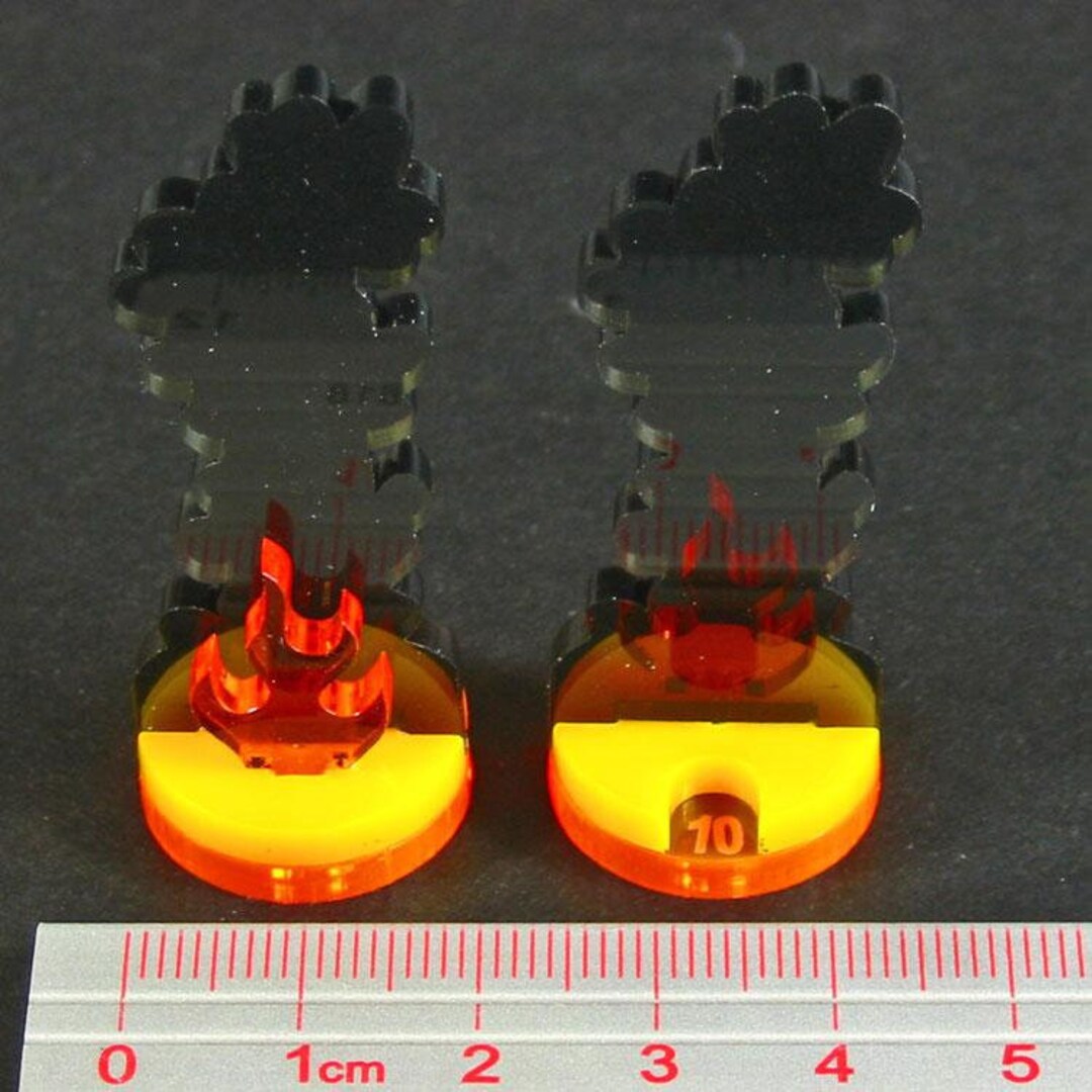 Litko Small Flaming Wreckage Markers (7 Stück) – 15 Mm Durchmesser, 30 Mm Hoch – Für Tabletop-Spiele Wie Warhammer, Pathfinder