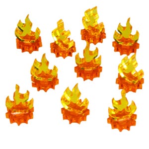 LITKO Fire Tokens | Flame & Spell Marker | Destruction Indicator | Scenery | Terrain | Compatible with DnD, Pathfinder, Naval, RPG, Wargames