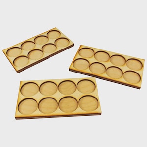 LITKO Ring War Movement Trays | Compatible with War of the Ring | Infantry Cavalry | 20mm, 25mm, 40mm Bases | Round & Square Trays | 3 Pack
