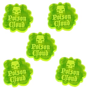 LITKO Poison Cloud Tokens | Area Effect Marker RPG Wargaming Miniatures | Compatible with Dungeons & Dragons  | Role-Playing Accessories