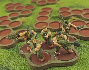 LITKO Horde Movement Trays for 25mm Miniatures | Skirmish Tray | 2–13 Figure Formations | Compatible with WH40K & AoS | Plywood Wargame Tray