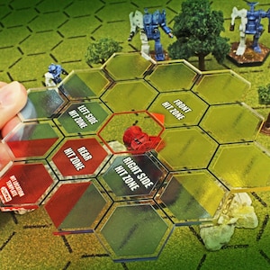 LITKO Mecha Hit Location Template | Compatible with BattleTech | UV Printed Acrylic
