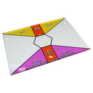 LITKO Mecha Aerospace Fire Arc Template | 3mm Acrylic | Compatible with Battletech Hex Maps | Weapons Direction Tool