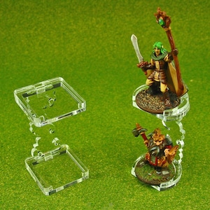 LITKO Flying Figure Stands | 25mm Round or Square | Tabletop RPG Wargame Miniature