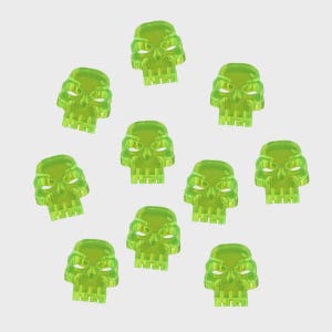 LITKO Mini Skull Tokens Casualty Markers | 15 Acrylic Death Markers | Compatible with Wargames, Skirmish Games & RPGs