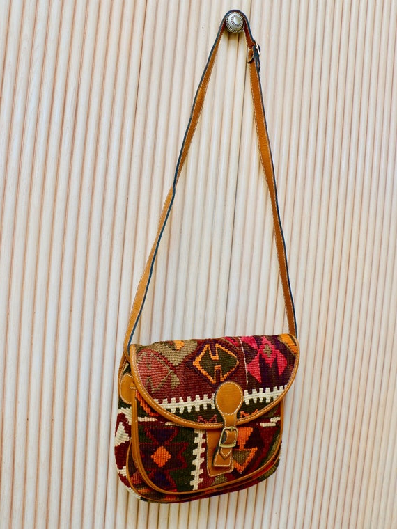 Beautiful  Handmade Turkish Kilim Hand Bag