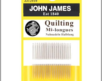 John James size 10 Quilting Betweens Hand Needles 20 needles #JJ120-10 Paula B Crafts