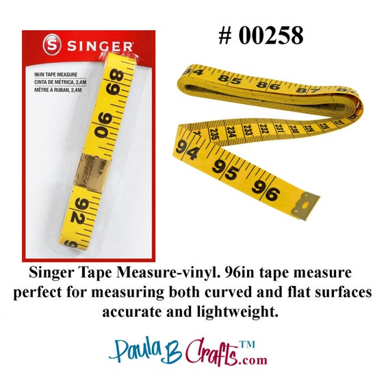 Singer Tape Measure Vinyl 96 Inches Yellow 00258 