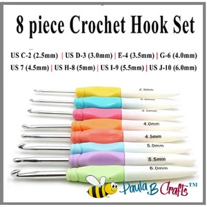 Crochet Hooks 2.5MM 3.0MM 3.5MM 4.0MM 4.5MM 5.0MM 5.5MM 6.0MM With  Ergonomic Handle Crochet Hook Amigurumi Supplies 