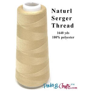 Serger Thread Natural 100% Spun Polyester - 1640 yards per Spool