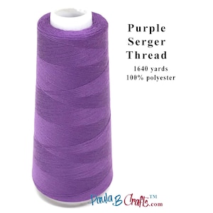 Serger Thread Purple 100% Spun Polyester - 1640 yards per Spool
