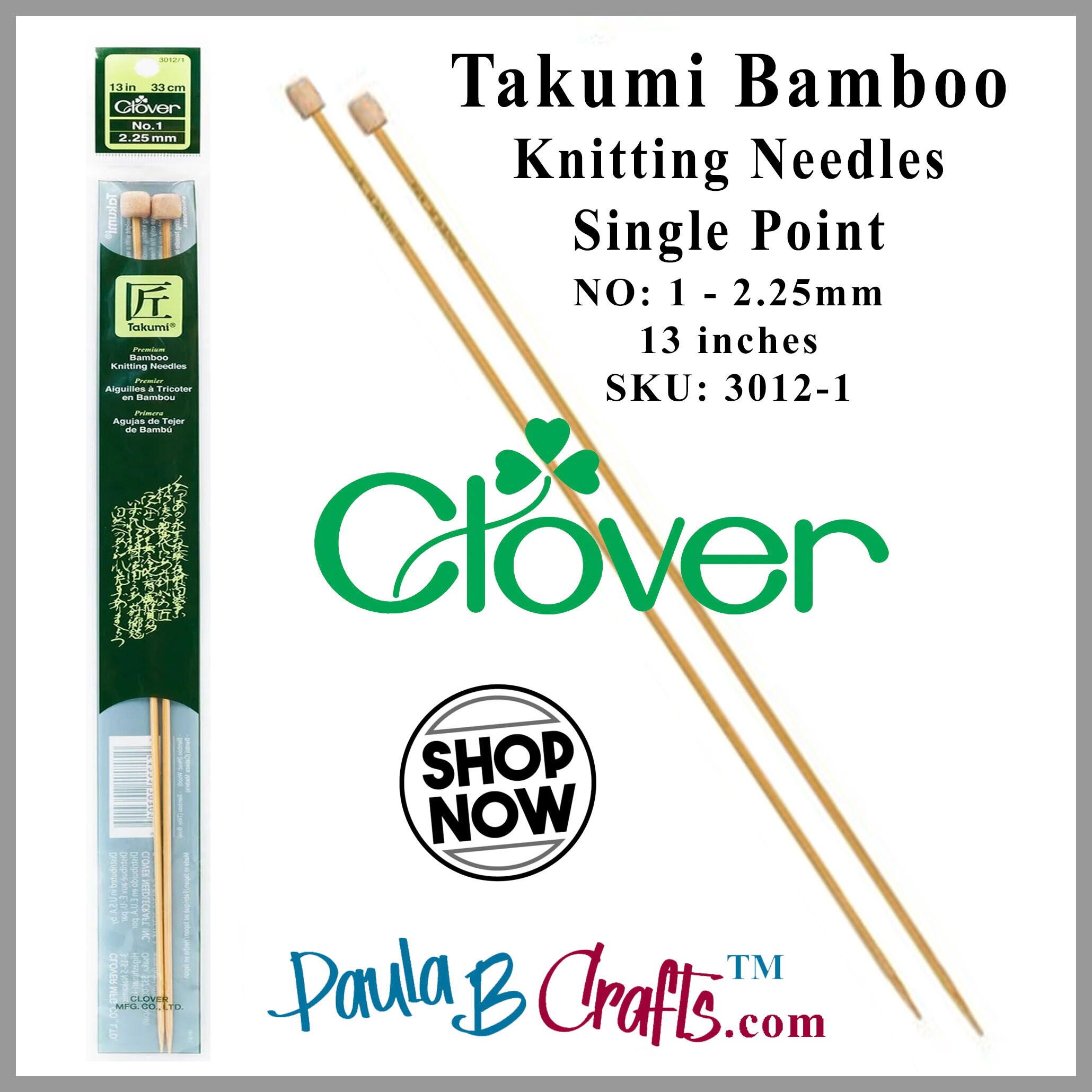 Clover Takumi Bamboo Interchangeable Circular Knitting Needles – Size 3 - View #7