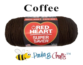 Coffee Red Heart Super Saver Yarn 7 oz 364 yards