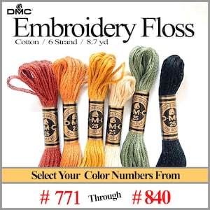 DMC Floss #772 - 840 Six Strand Embroidery Floss