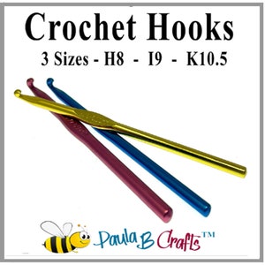 Crafter's Closet US K- 10 1/2 (6.5mm) Aluminum Crochet Hook with