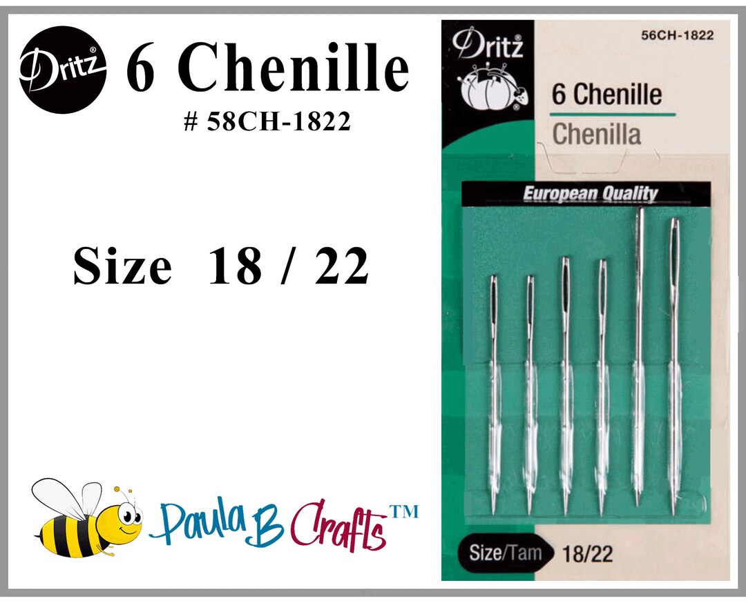 Dritz Chenille Needles 6 Needles Sizes 18/22 Paula B Etsy