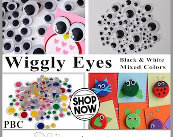 Wiggle Eyes/ Package of 190 Pieces/ 10mm Size 