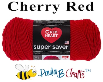 Cherry Red Red Heart Super Saver Yarn 7 oz 364 yards