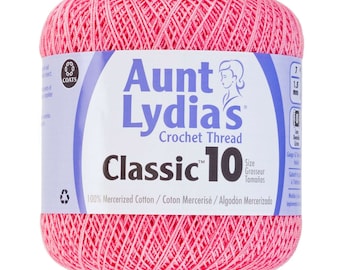 French Rose Cotton Crochet Thread, Aunt Lydia's Classic 10