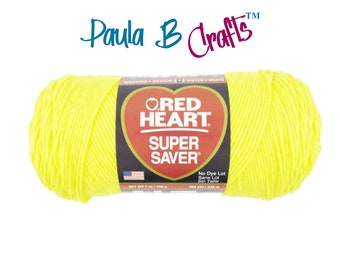 BRIGHT YELLOW Red Heart Super Saver 7 oz 364 yards