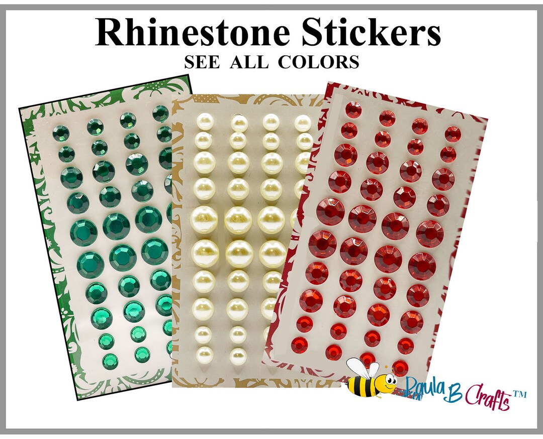 Rhinestone Stickers - 40 Pcs Craft Embellishments (6mm, 8mm, 10mm) - Etsy