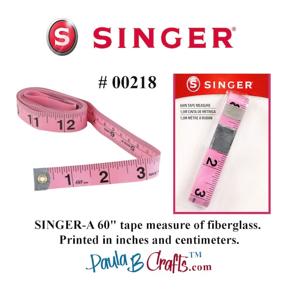 Singer Measure Tape 00218 Pink and Black Numbers 