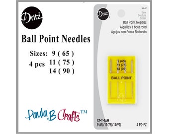 Dritz Ball Point Sewing Needles for Knit Fabrics (4 pcs)