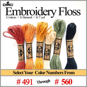 DMC Floss #491 - 560 Six Strand Embroidery Floss