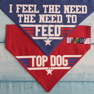 Top Dog Bandana, Over the Collar. Pilot, Miramar, Maverick, Air Force image 1