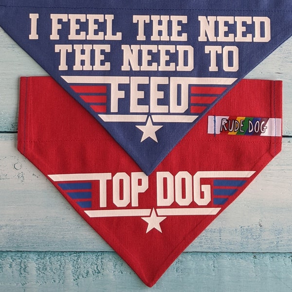 Top Dog Bandana, sur le collier. Pilote, Miramar, Maverick, Force aérienne