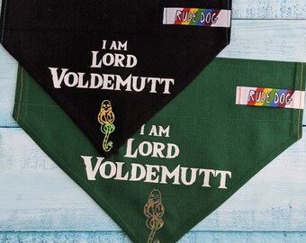 Glow in the Dark I am Lord Voldemutt Bandana, Over the Collar