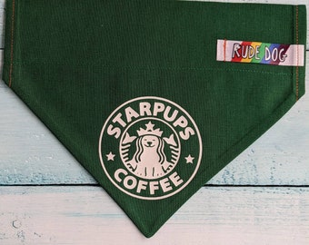 Starpups Bandanas Over the Collar, Pupachinno, coffee, Starbucks parody