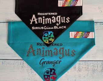 Dogwarts Registered Animagus Bandana, Over the Collar