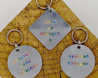Magical Rainbow Dog Tags, Escaped from Azkaban, Protego Totalum, Call My Muggles